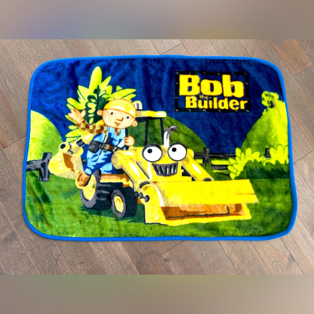 Vintage bob the builder fleece baby blanket